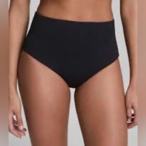 SPANX Swim Bikini Bottom Black 2X High Waist Shaping Tummy Control NWT $78